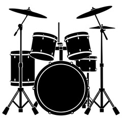 drum kit isolated on white vector 