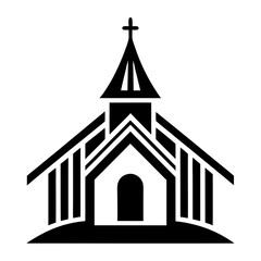 church logo icon silhouette vector