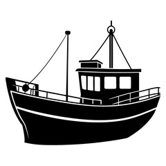silhouette of a ship vector