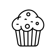 muffin, line style icon, isolated background