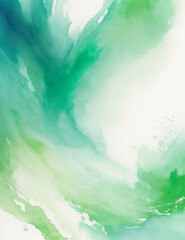 abstract background - abstract green and white splashes background - Generative AI