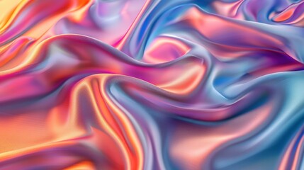 Obraz premium Abstract Satin Fabric with Vibrant Colors