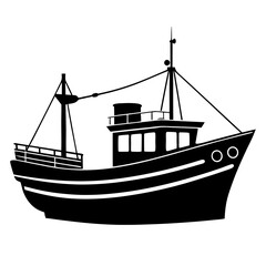 ship on the water vector