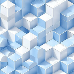 Fototapeta premium 3Dポリゴン風の立方体グリッドパターン