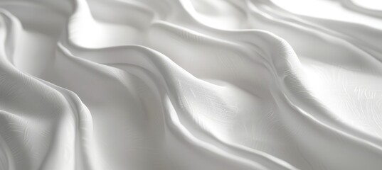Obraz premium White smooth silk texture background. Generative AI technology. 