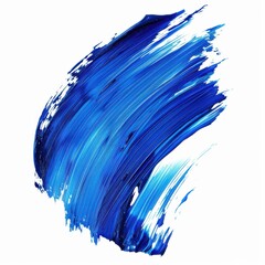 Blue Brush. Abstract Acrylic Artwork Background with Bright Blue Brush Stroke