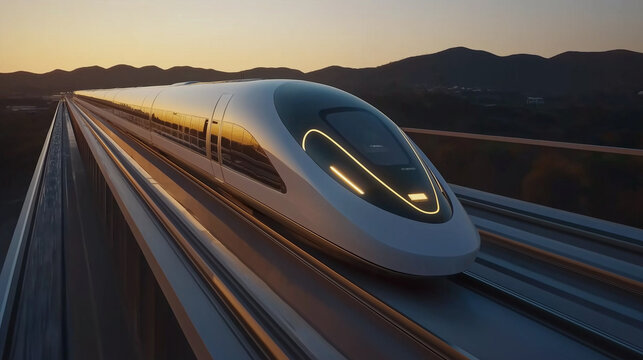high speed super fast modern bullet train based on hyper loop system