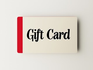 a gift card mockup template in a black and red design