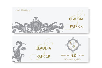 The Blooms Greenery Floral Foliage Ornament Corner Text Separator Elegance Frame for Invitations