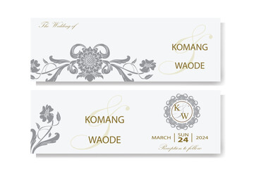 The Blooms Greenery Floral Foliage Ornament Corner Text Separator Elegance Frame for Invitations
