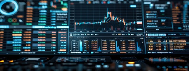 A close-up of a computer and an electronic circuit board, showcasing the intersection of technology and finance in a digital landscape.