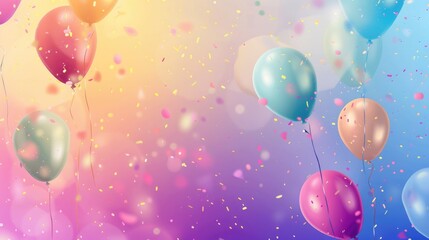 Background with Gradual Colors for Birthday Celebrations