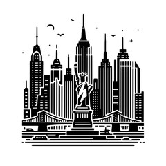 Obraz premium New York city vector illustration isolated