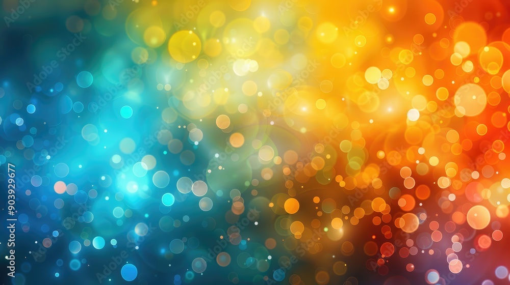 Poster colorful abstract background with blurred bokeh