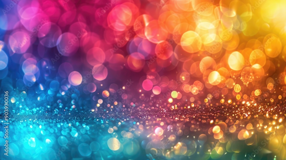 Poster Colorful bokeh abstraction for backdrop