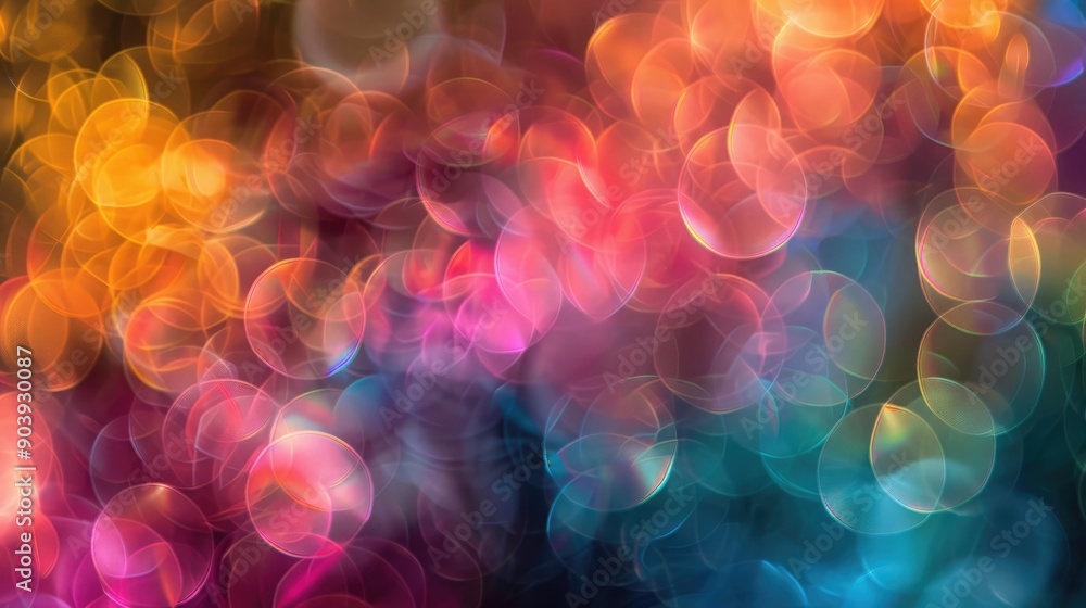Poster colorful bokeh abstraction for backdrop