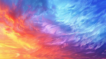 Colorful sky before a storm clouds at sunrise or sunset