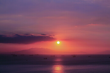 Obraz premium sunset over the sea