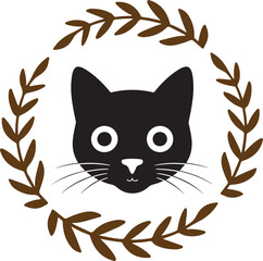 cat head, vector icon.