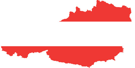 Naklejka premium austria country map with flag
