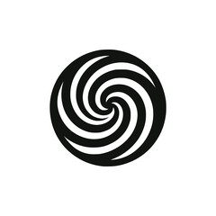black spiral logo vector illustration template design