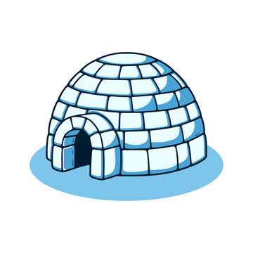 traditional house igloo eskimo vector illustration template design