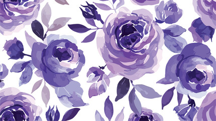 Seamless Floral Pattern Background with Water Texture