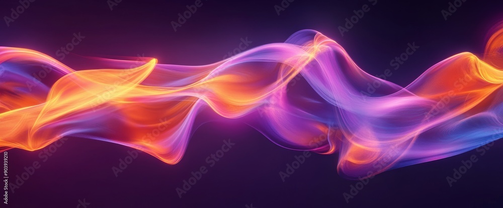 Aufkleber the background has gradient colors and waves with an abstract wavy pattern