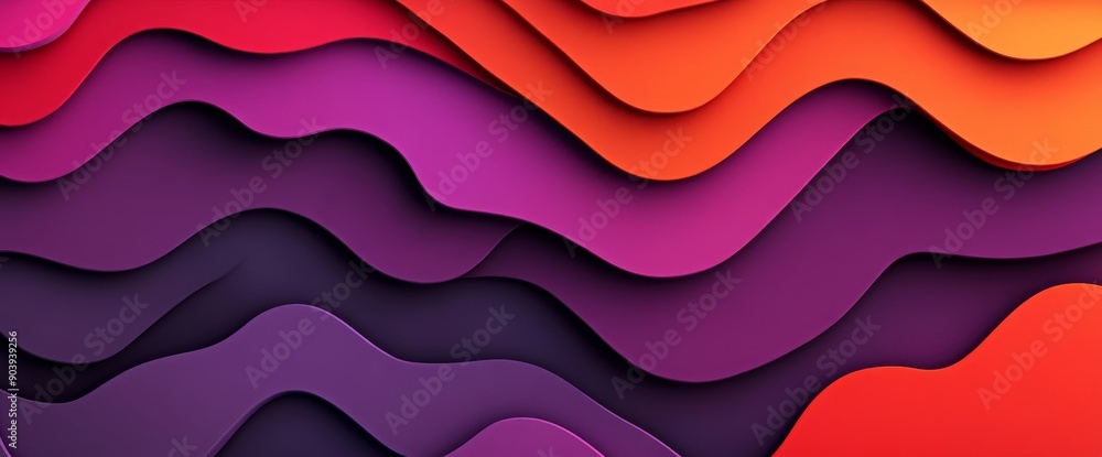 Poster wavy gradient color background with waves and gradient colors