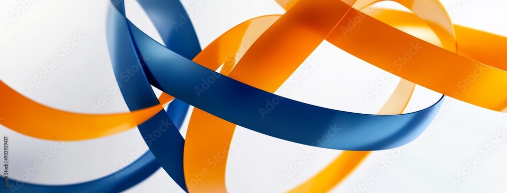 Poster a 3d round shape overlapping an abstract background. an effect that is dynamic