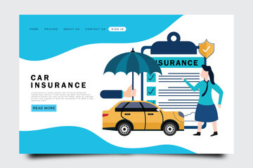 Car Insurance landing page template design