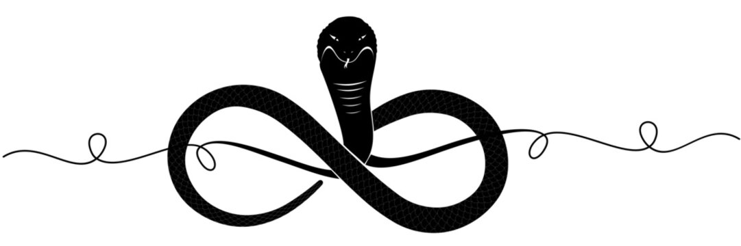 recommend clip art: line art cobra silhouette illustration  background for a snake day