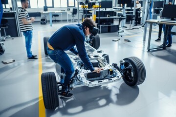Cooking semi-finished products - girl prepares meat cutlets using special devices. Beautiful simple AI generated image in 4K, unique.