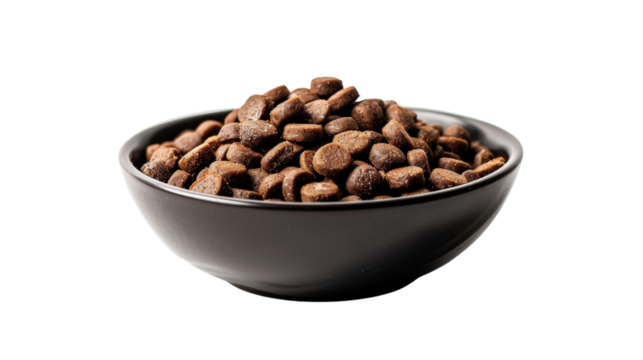 Dog food on transparent background