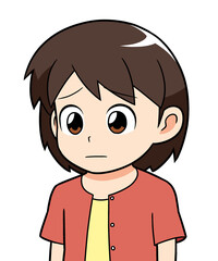子供　女の子　困り顔