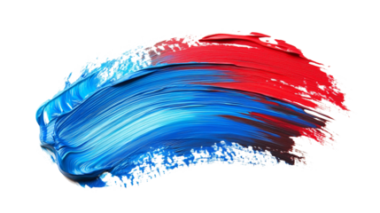 paint brush stroke isolated on transparent background, brush stroke cut out