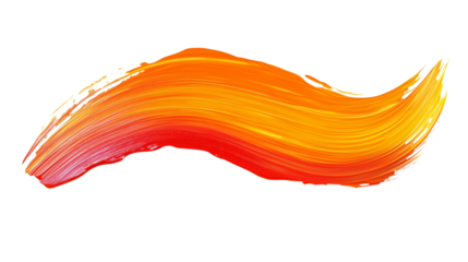 paint brush stroke isolated on transparent background, brush stroke cut out