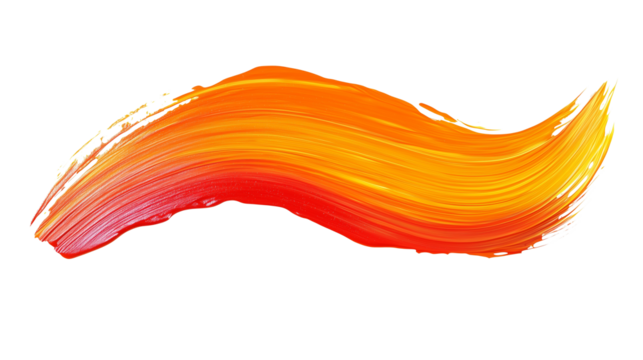 paint brush stroke isolated on transparent background, brush stroke cut out