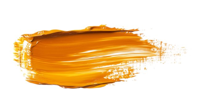 paint brush stroke isolated on transparent background, brush stroke cut out