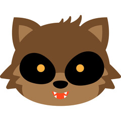 werewolf cute character flat design for decoration, website, web, mobile app, printing, banner, logo, poster design, etc.