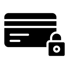 credit card icon vector card lock protect sign 