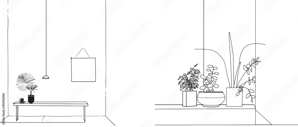Poster A single continuous line drawing of a sheet of paper with a handwritten letter. Back to school concept. Illustration in modern style. One line graphical design.
