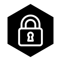 Security shield or virus shield lock icon for apps and websites