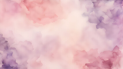 Fototapeta premium Watercolour background with muted pinks and purples 