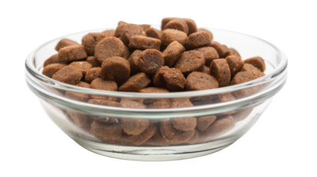 Dog food on transparent background