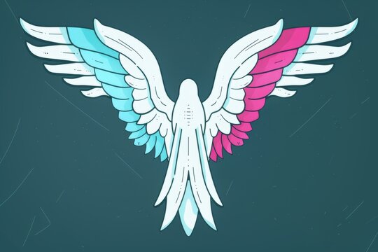 Illustration of a doctor with wings symbolizing healthcare services medical expertise and compassionate care in a professional and supportive environment.