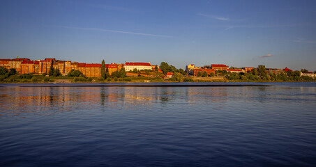 Aerial view of old town Grudziadz. Poland