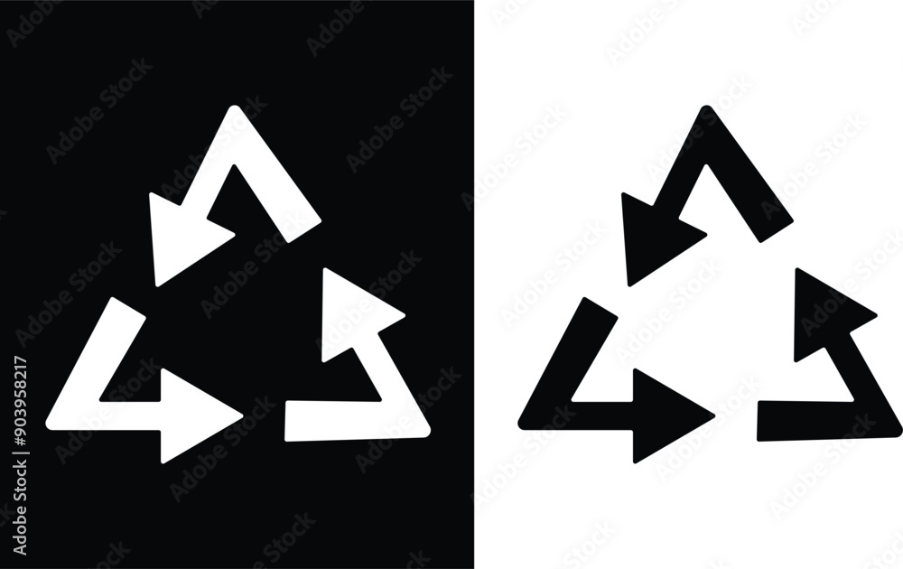 Poster set of triangle arrow vector icons. up, down, white and black arrow collection. vector icons of arro