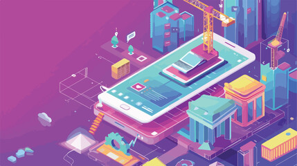 Obraz premium Professional Website Application Development Mockup Abstract Design