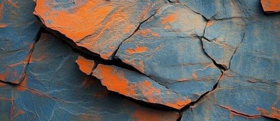 Dark bronze and orange background with cracked rock
